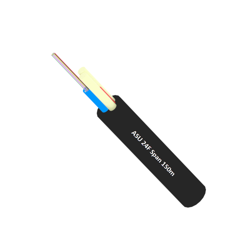 Cabo de fibra óptica mini ADSS ASU de 24 núcleos mini ADSS extensão 150 m