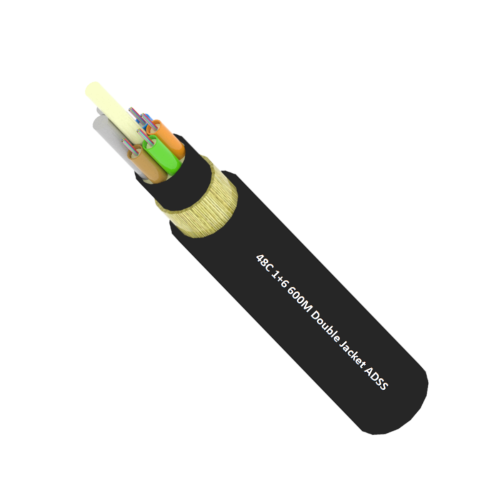 48C ADSS Double Jacket HDPE Sheath ADSS Optic Fiber Cable Span 600m.png.png