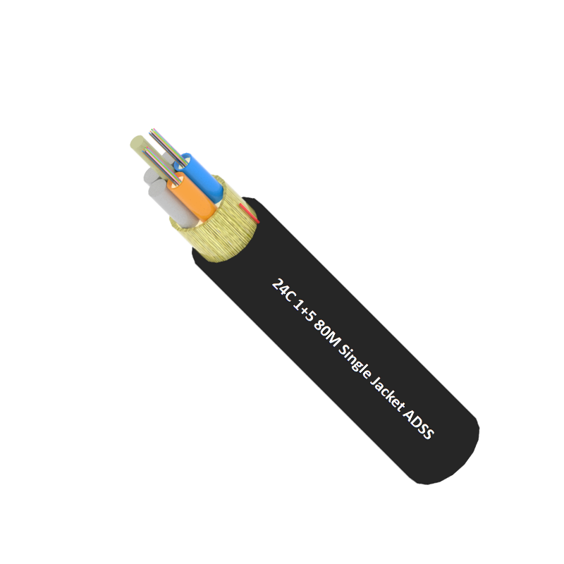 Aerial Outdoor 24 Core Single Sheath Aerial ADSS Optical Cable For Overhead Span 80m.png