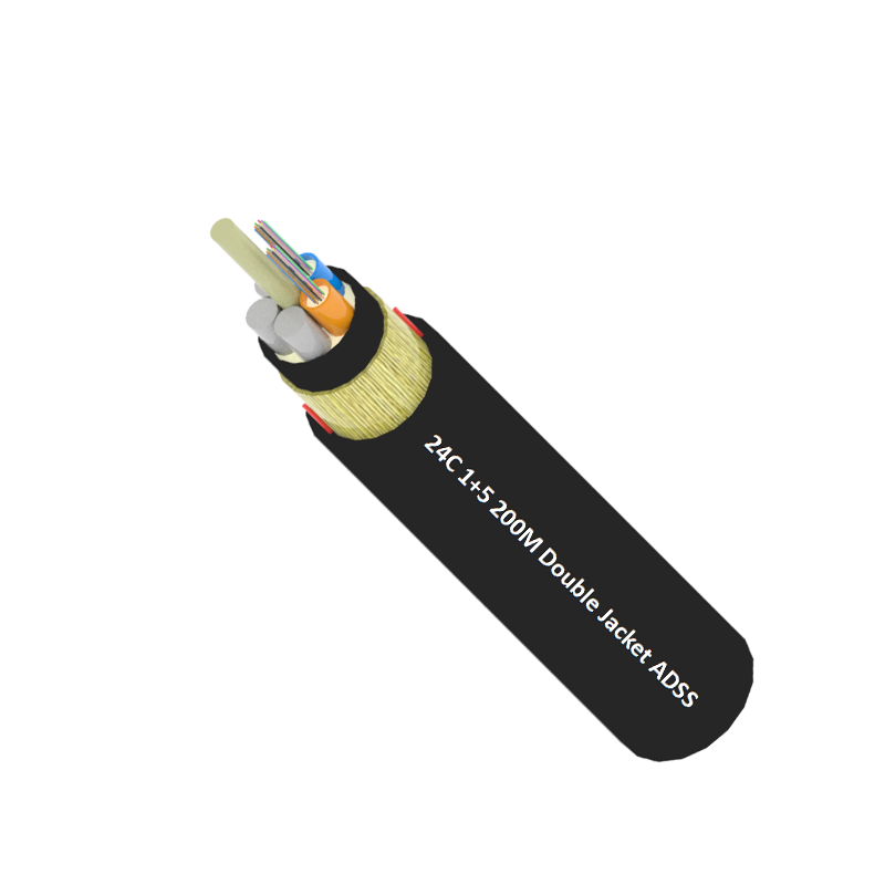 Aerial Outdoor 24 Core Span 200m Double Sheath ADSS Optical Fiber Cable.png