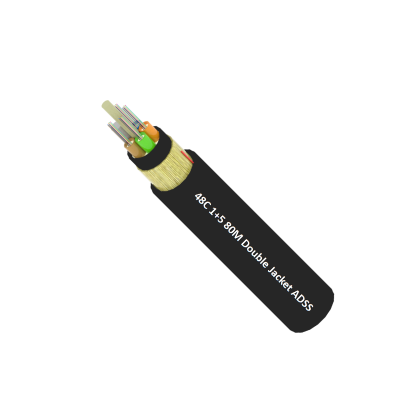 The 80m span ADSS Self-Supporting Cable Double Sheath Long Span Aerial Use  G.652.D